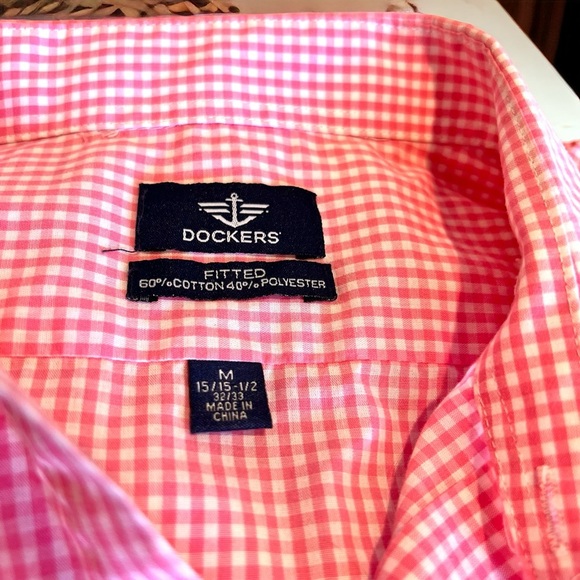 Pink gingham check button up cotton shirt. Gingham is super trendy summer wear - Picture 13 of 15